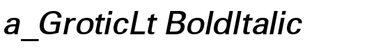 a_GroticLt BoldItalic - Download Thousands of Free Fonts at FontZone.net