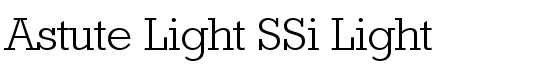 Astute Light SSi Light - Download Thousands of Free Fonts at FontZone.net