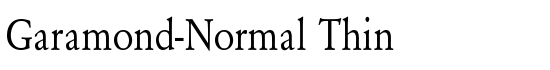 Garamond-Normal Thin - Download Thousands of Free Fonts at FontZone.net
