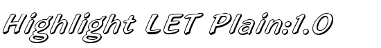 Highlight LET Plain:1.0 - Download Thousands of Free Fonts at FontZone.net