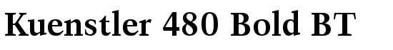 Kuenstler 480 Bold BT - Download Thousands of Free Fonts at FontZone.net