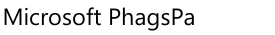 Microsoft PhagsPa - Download Thousands of Free Fonts at FontZone.net