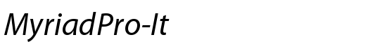MyriadPro-It - Download Thousands of Free Fonts at FontZone.net