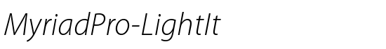 MyriadPro-LightIt - Download Thousands of Free Fonts at FontZone.net