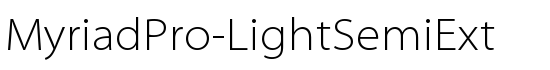 MyriadPro-LightSemiExt - Download Thousands of Free Fonts at FontZone.net