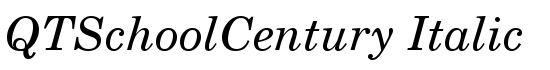 QTSchoolCentury Italic - Download Thousands of Free Fonts at FontZone.net