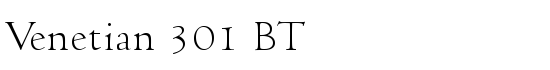 Venetian 301 BT - Download Thousands of Free Fonts at FontZone.net