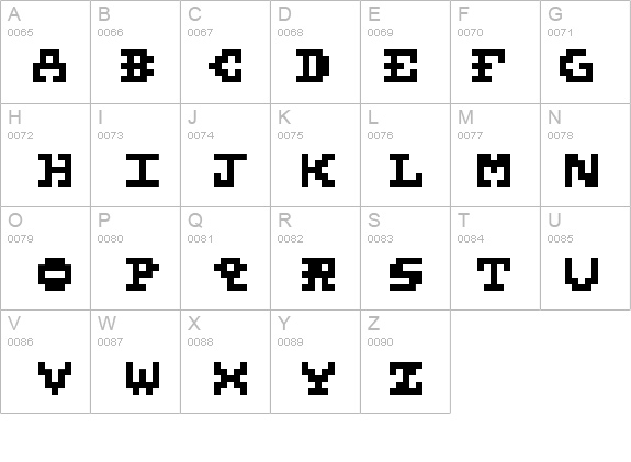 5X5 details - Free Fonts at FontZone.net