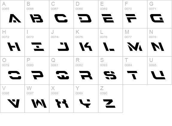 7th Service Leftalic details - Free Fonts at FontZone.net