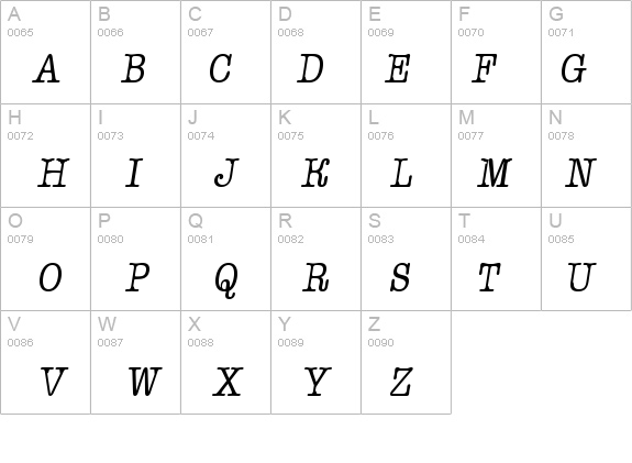 a_OldTyperNr Italic details - Free Fonts at FontZone.net