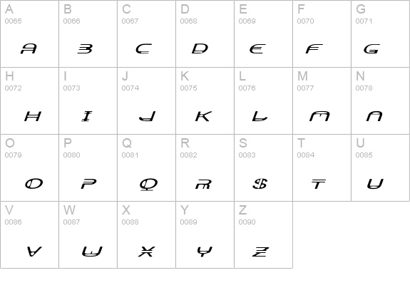 AeratorObliqueA details - Free Fonts at FontZone.net