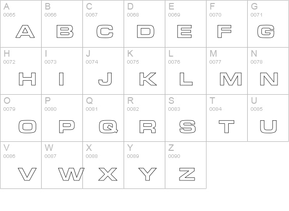 Aero Extended Hollow details - Free Fonts at FontZone.net