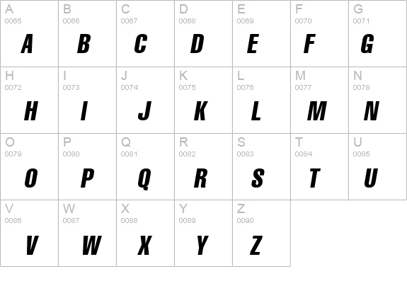 AG Letterica Compr Oblique Medium details - Free Fonts at FontZone.net