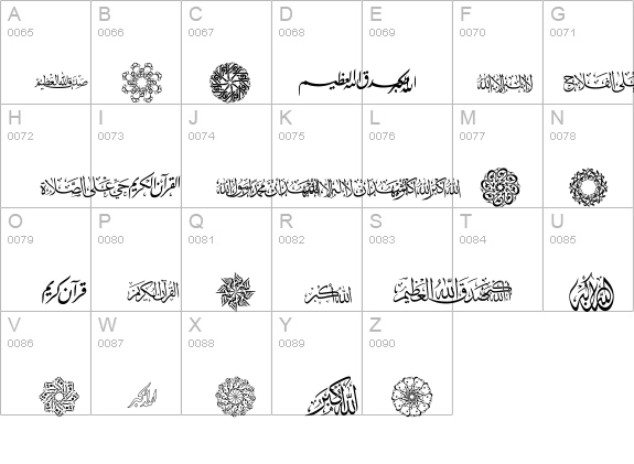 AGA Islamic Phrases details - Free Fonts at FontZone.net