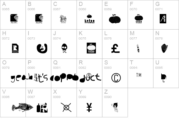 AI kelso D   is dingbat details - Free Fonts at FontZone.net