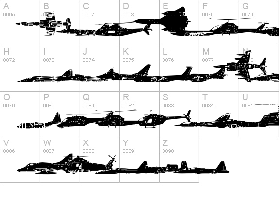 Air Force details - Free Fonts at FontZone.net