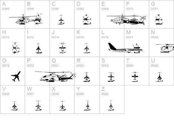 Aircraft details - Free Fonts at FontZone.net