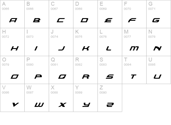 Alexis Lower Case Italic details - Free Fonts at FontZone.net