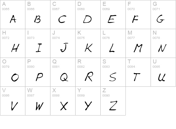 AlexsHand Regular details - Free Fonts at FontZone.net