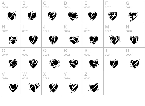 All Hearts Normal details - Free Fonts at FontZone.net