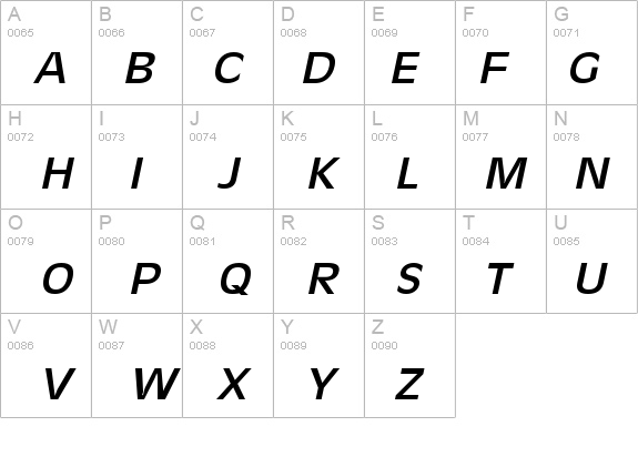 Antiqua 101 Wide Italic details - Free Fonts at FontZone.net