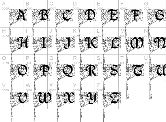 Arborial_Initials details - Free Fonts at FontZone.net