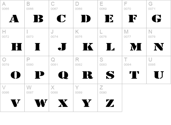 Army Expanded details - Free Fonts at FontZone.net