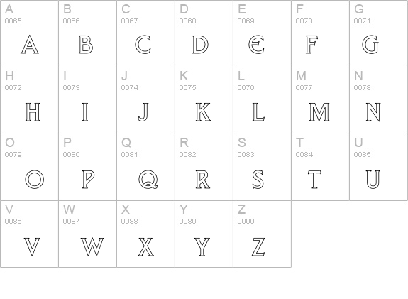 Arnelle Hollow details - Free Fonts at FontZone.net