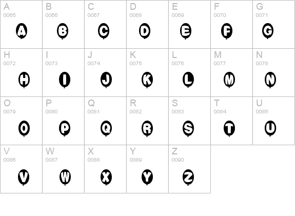 Balloons details - Free Fonts at FontZone.net