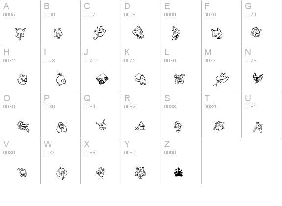 Bearpaw Bats details - Free Fonts at FontZone.net