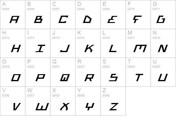 Bionic Type Expanded Italic details - Free Fonts at FontZone.net