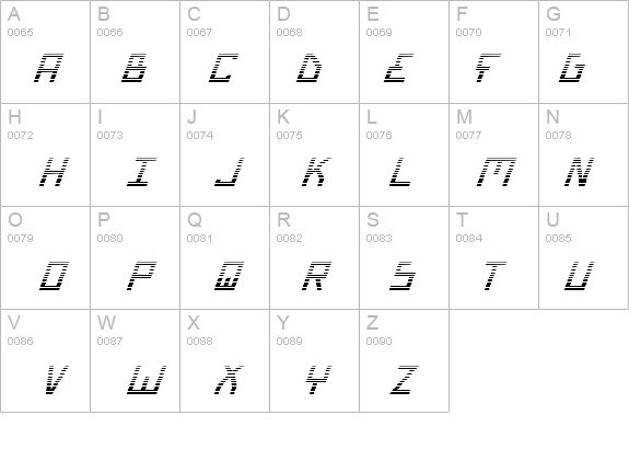 Bionic Type Grad Italic details - Free Fonts at FontZone.net