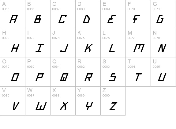 Bionic Type Italic details - Free Fonts at FontZone.net