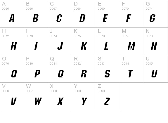 Block-Extended Italic details - Free Fonts at FontZone.net