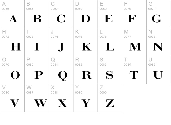 Bodoni Wide details - Free Fonts at FontZone.net