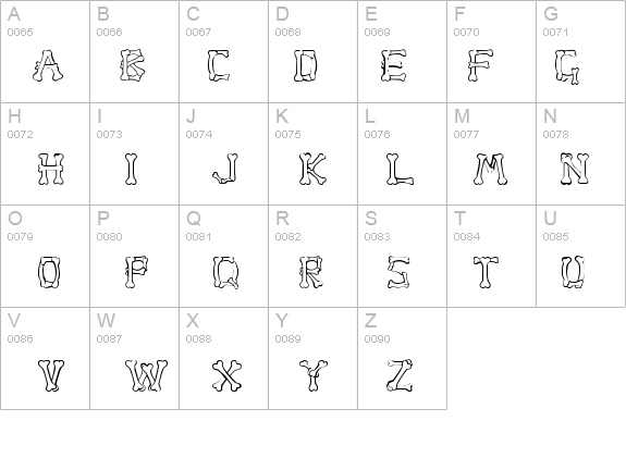 Bone Regular details - Free Fonts at FontZone.net