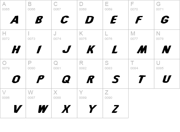 Bronic Expanded Italic details - Free Fonts at FontZone.net