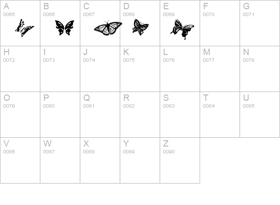 ButterfliesRegular details - Free Fonts at FontZone.net