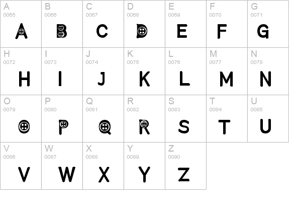 Button T. Regular details - Free Fonts at FontZone.net