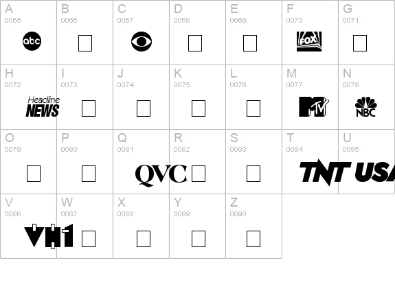 CableDingbats details - Free Fonts at FontZone.net