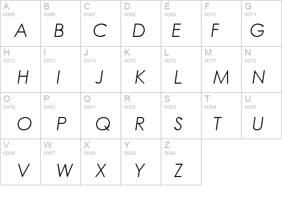 Century Gothic Italic details - Free Fonts at FontZone.net