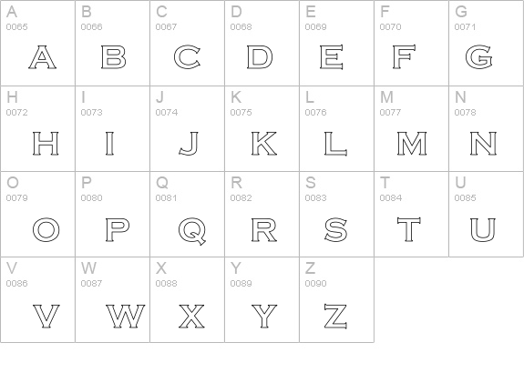 Cimier Hollow details - Free Fonts at FontZone.net