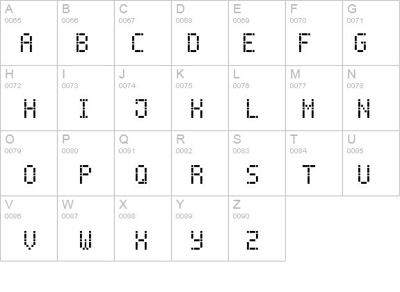 Dash Dot LCD-7 details - Free Fonts at FontZone.net