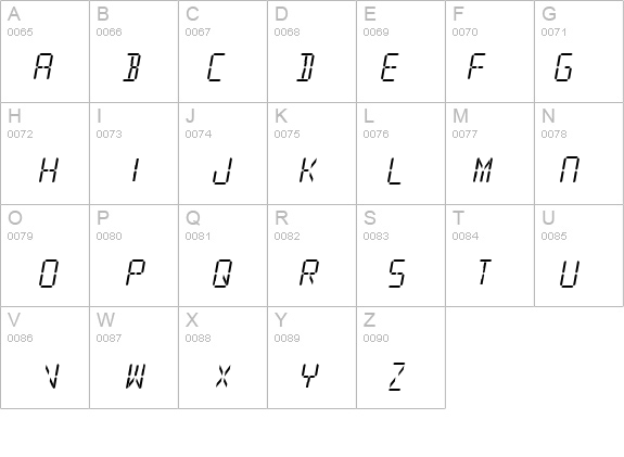 Digital Readout details - Free Fonts at FontZone.net