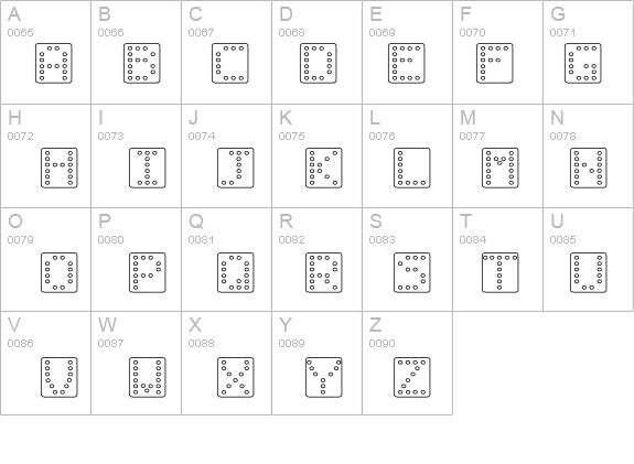Domino square details - Free Fonts at FontZone.net