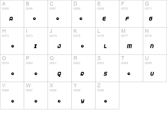 Dunebug Alternates 45MPH details - Free Fonts at FontZone.net