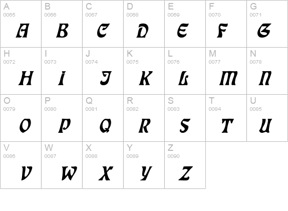 Eckmann Italic details - Free Fonts at FontZone.net