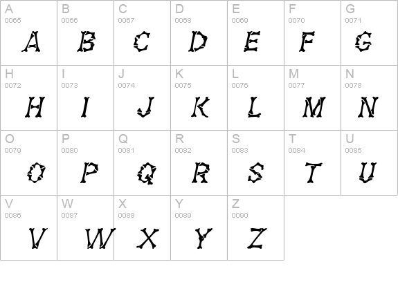 Eddy's Bones-Extended Italic details - Free Fonts at FontZone.net
