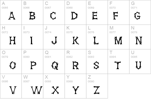 Eddy's Bones-Extended Normal details - Free Fonts at FontZone.net