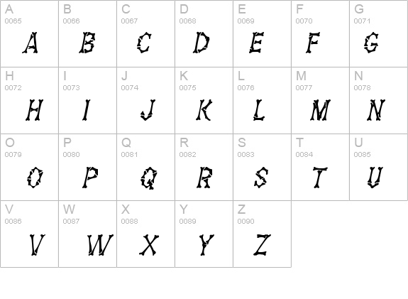 Eddy's Bones Italic details - Free Fonts at FontZone.net